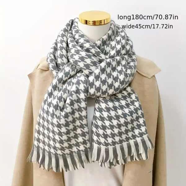 Winter Houndstooth Scarf