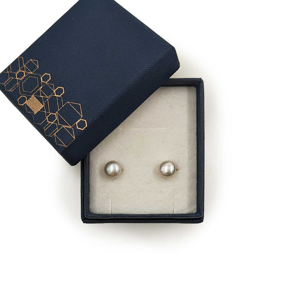 Pearl Stud Earrings-Sterling Silver