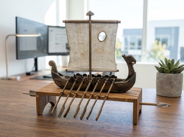 Movable Viking Longship Decoration