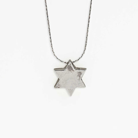 Necklace-Solid Star of David-Sterling