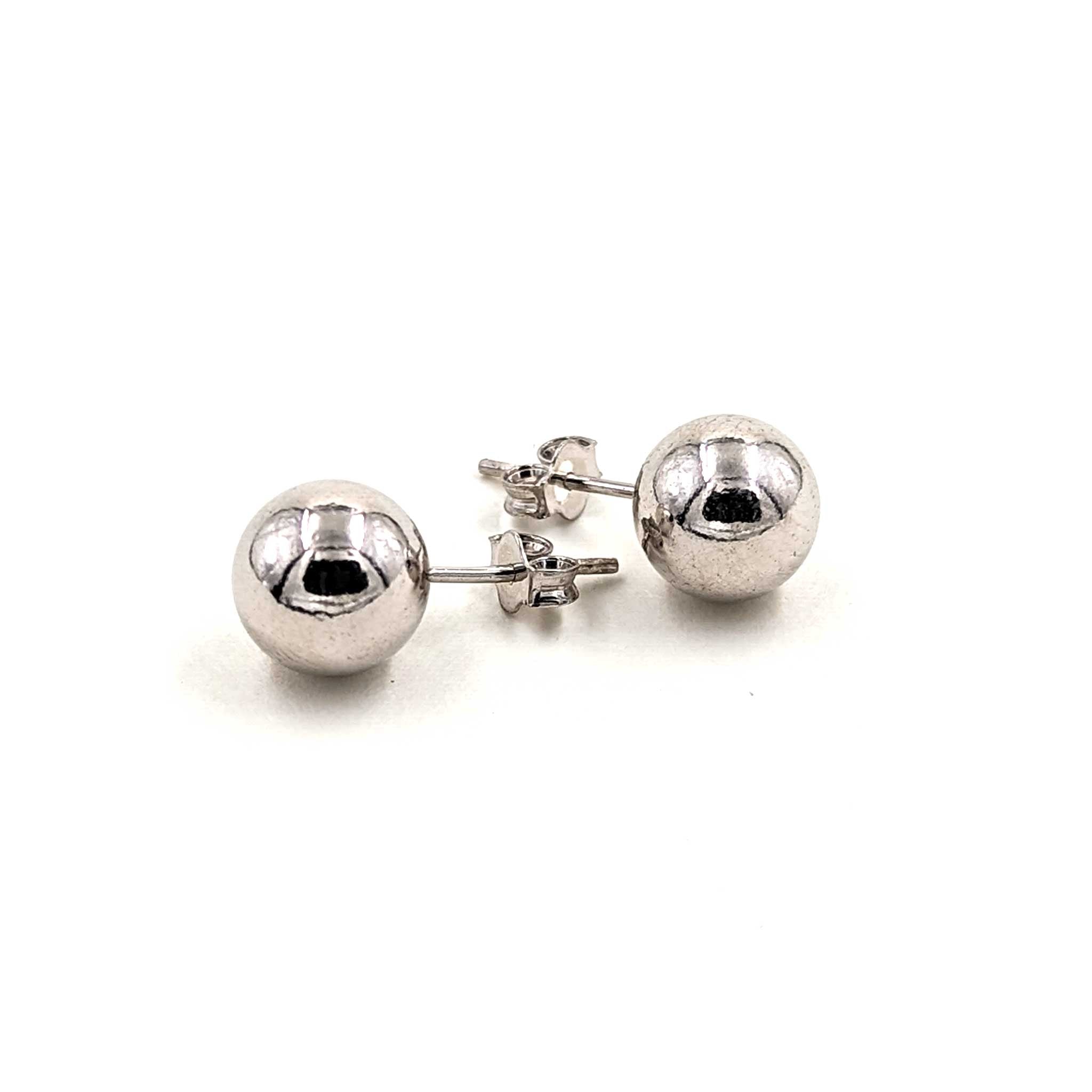 Ball Stud Earrings-Sterling Silver