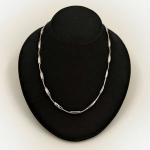 Nugget Style Sterling Silver Necklace