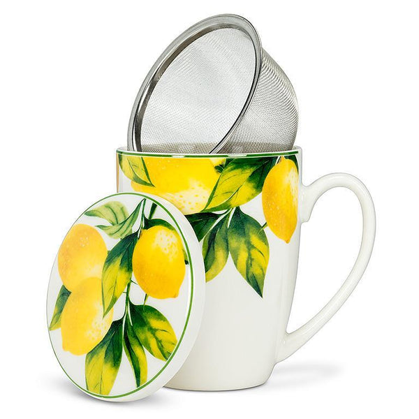 Mug w / Cover + Spassoire-Lemon Tree