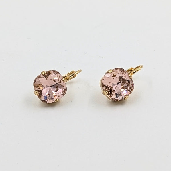 Earrings-Sterling Silver Gold Plated w/Swarovski Crystals