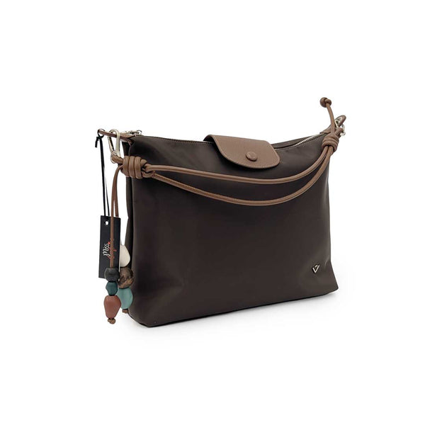 Brown Nylon Handbag