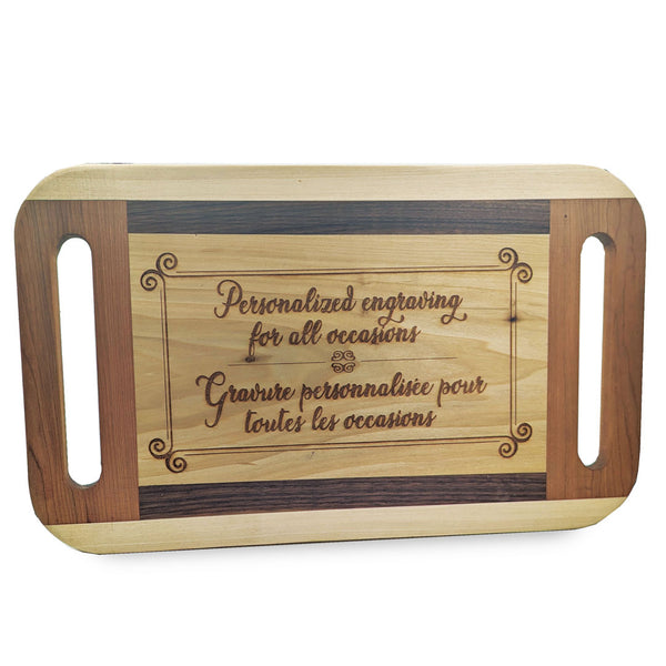 Planche à découper - poignées ouvertes - sombre