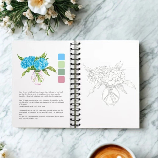 Cahier d'exercices de peinture à l'aquarelle