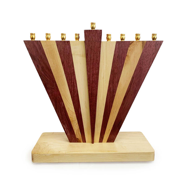 Menorah de Hanoucca des bois
