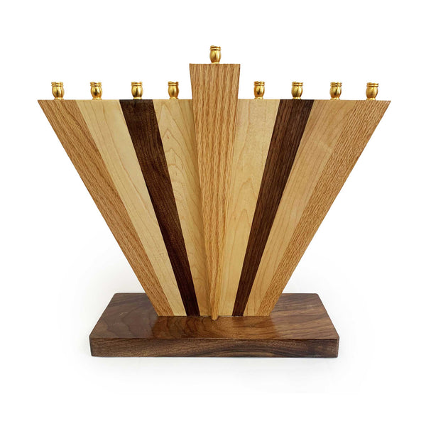 Menorah de Hanoucca des bois