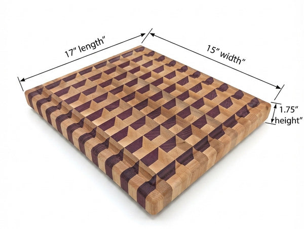 Large Cutting Board -  Cherry, Walnut & Maple