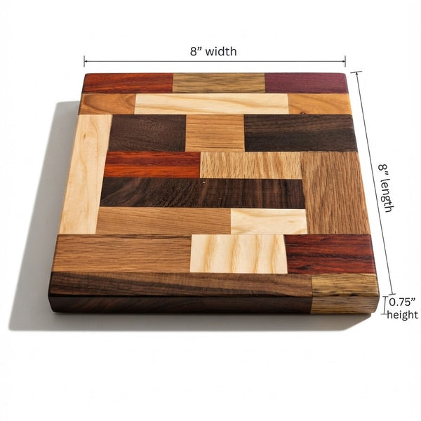 Square Serving Board (assorted hardwoods)