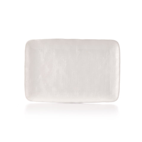 White Textured Serving Platter