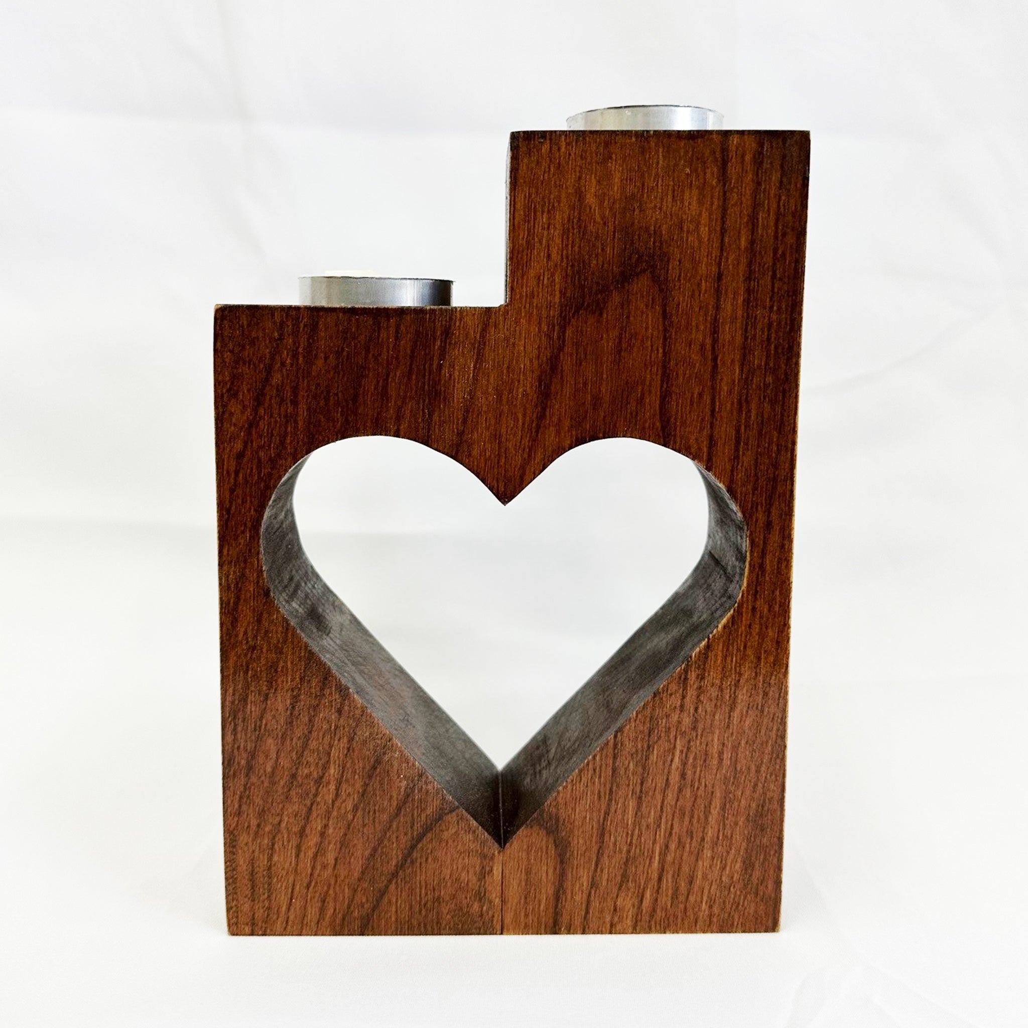 Porte-Tealite Coeur en bois