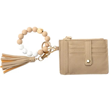 Card Wallet w/Bead Keychain