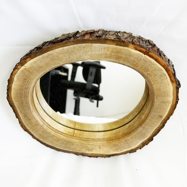 Miroir en ossature en bois naturel