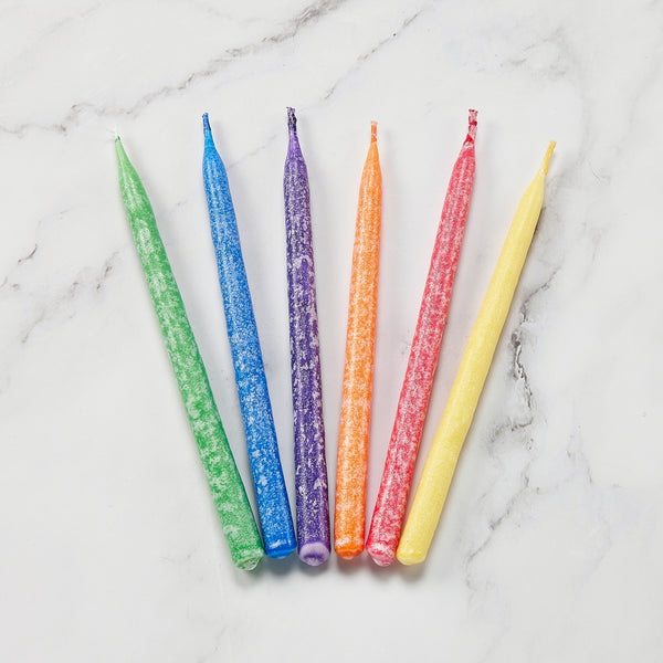 Premium Frosted Multicolor Chanukah Candles