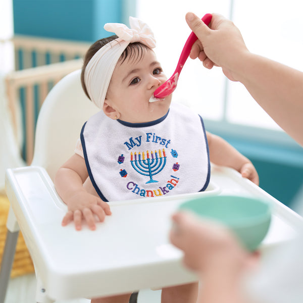 My First Chanukah! Embroidered Bib