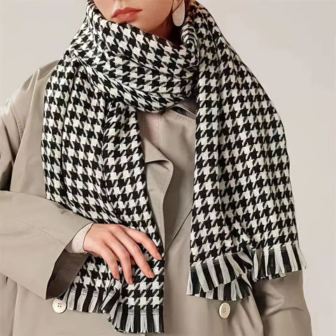 Winter Houndstooth Scarf