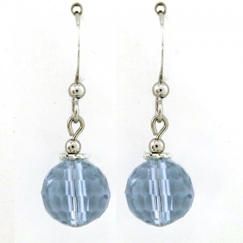 Earrings-Blue Bead