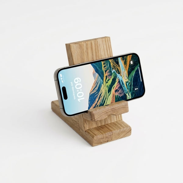 Support de téléphone en bois