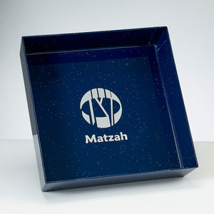 Matzah Tray-Navy w/Glitter