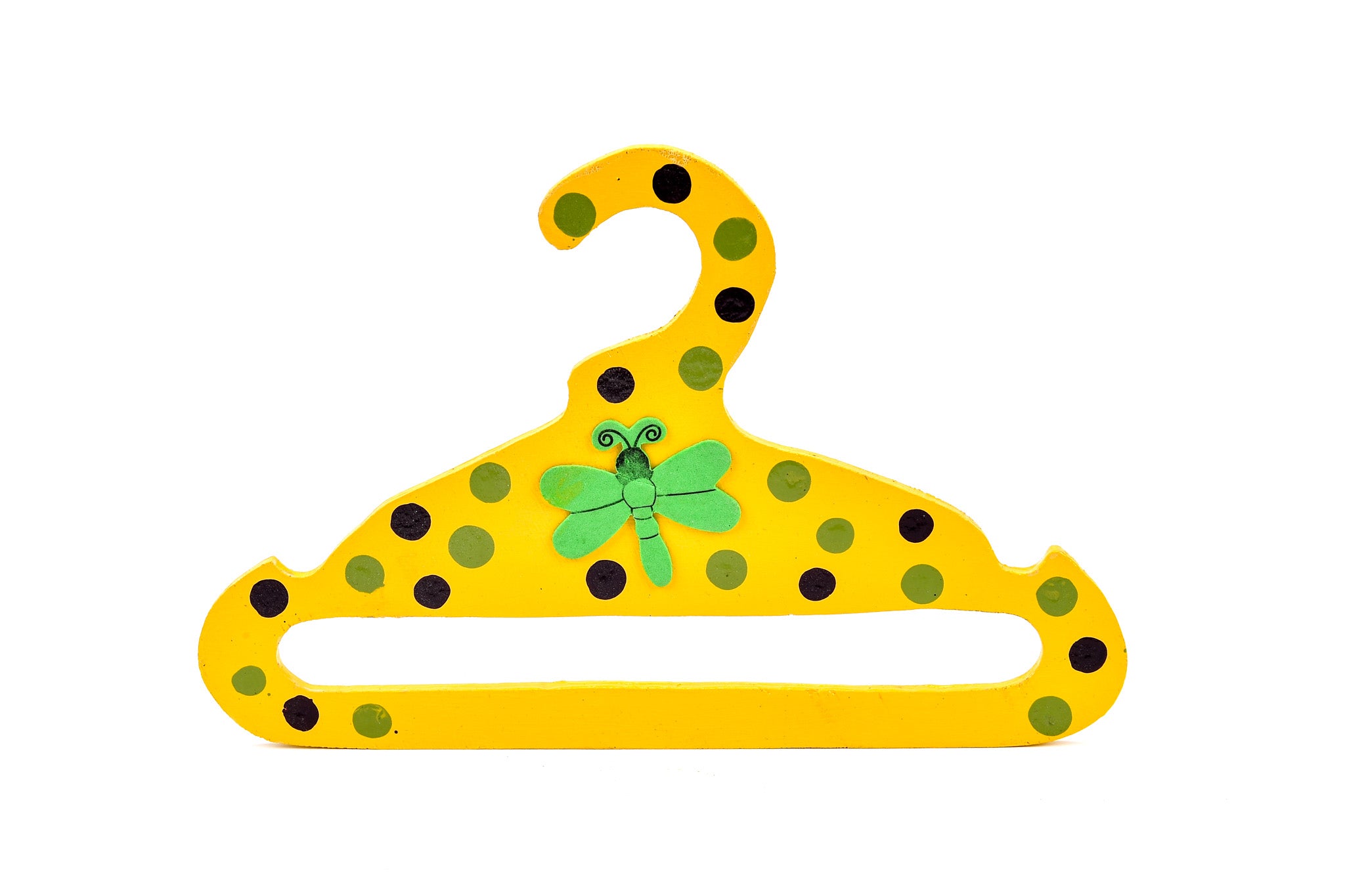 Hanger- Yellow with dots