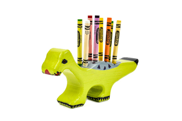 Crayon/pencil holder-Green Dino