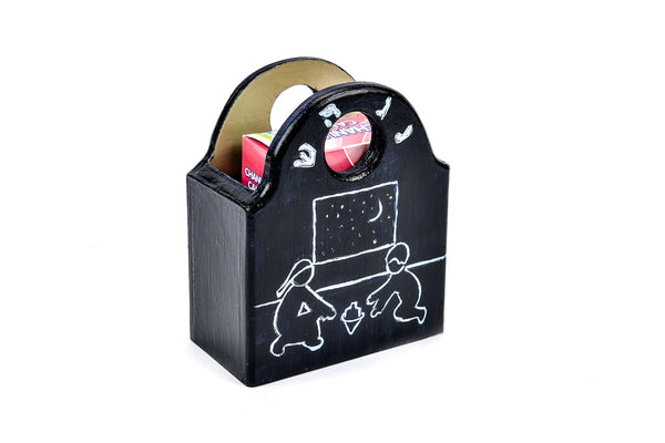 Mini boîte de créativité-dreidle avec des bougie de chanukah