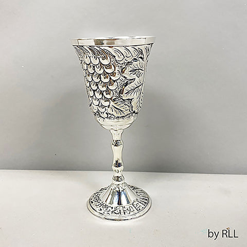 Kiddush cup with ornate grapes