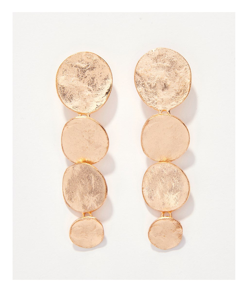 Earrings- Four Hammered Discs
