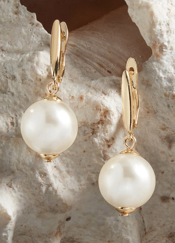 Earrings-Drop with Pearl