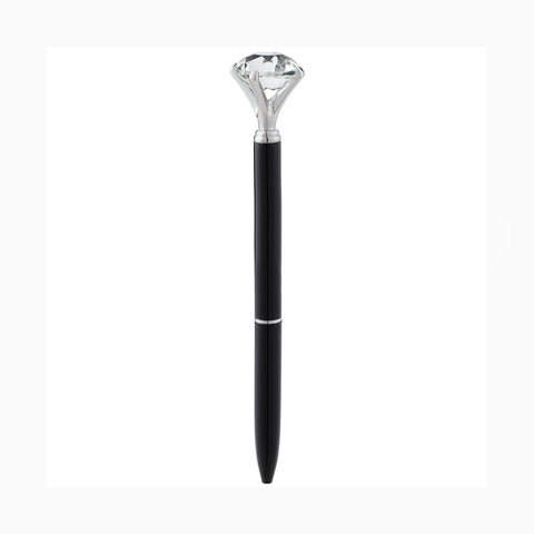 Pen With Large Gem - Black