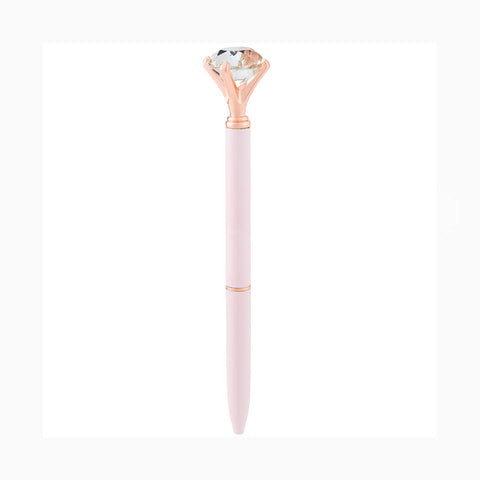 Pen With Large Gem - Pink