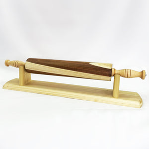 Wood Rolling Pin on Stand