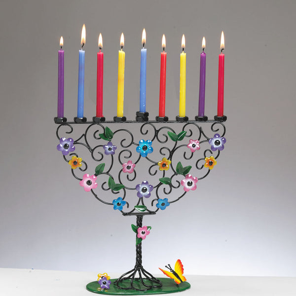 Menorah-Arbre de vie en fleurs